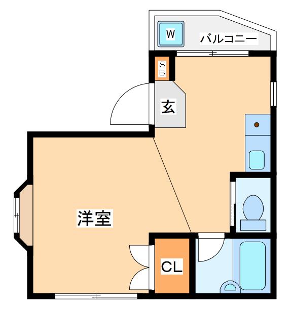 ライフビル(1K/3階)の間取り写真