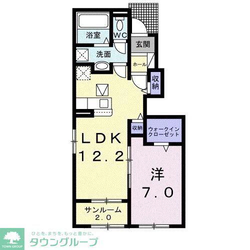 ウィステリアI(1LDK/1階)の間取り写真