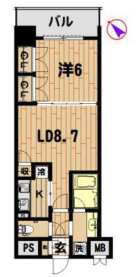EPIC HIGASHI NIHONBASHI RESIDENCE(1LDK/10階)の間取り写真