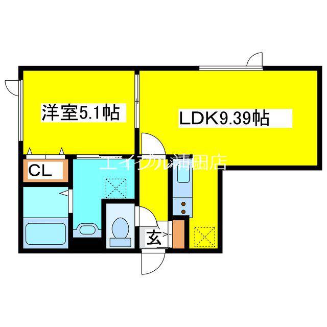 ル・フォート清田II(1LDK/1階)の間取り写真