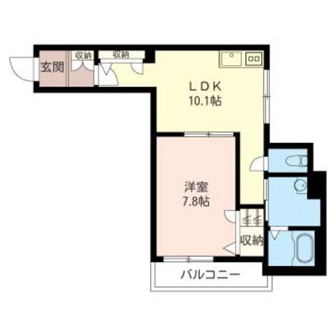 WINS ARROW(1LDK/3階)の間取り写真