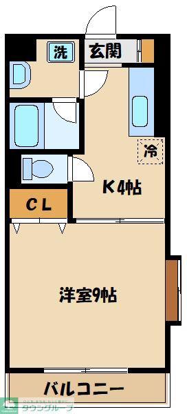 フォレスタヒルズ(1K/2階)の間取り写真