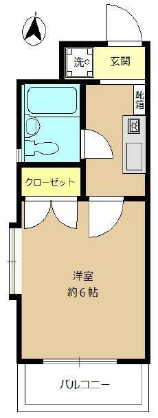 ジェイパーク西落合(1K/3階)の間取り写真