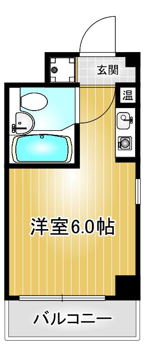長谷川ビル矢田南(1K/1階)の間取り写真