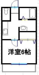 エスポワール雅I(1K/1階)の間取り写真