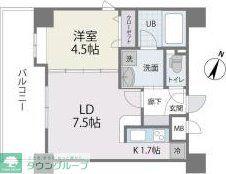 アクタス薬院III(1LDK/2階)の間取り写真