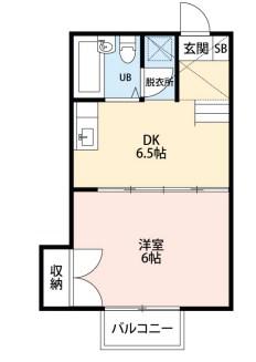 ドルフ福栄(1DK/2階)の間取り写真