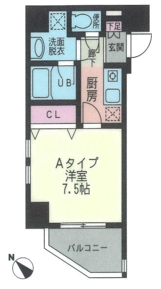 CIMA COPPI(1K/9階)の間取り写真
