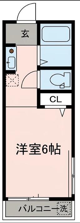 グリーンハウス綱島(ワンルーム/2階)の間取り写真