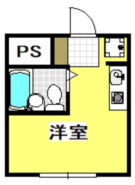 ユキハウス泉町(ワンルーム/3階)の間取り写真
