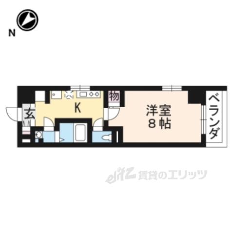 KDXレジデンス南草津(1K/6階)の間取り写真