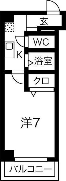 TSDREAM新生(1K/2階)の間取り写真