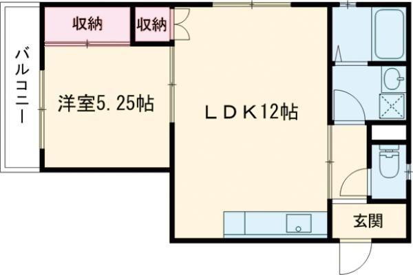 ハイツONOE(1LDK/2階)の間取り写真