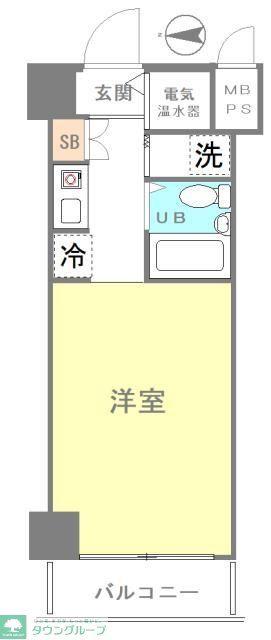 コスモフォーラム三鷹(ワンルーム/3階)の間取り写真