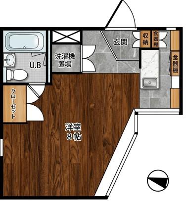 Nコート(ワンルーム/3階)の間取り写真