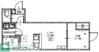KEIAI RESIDENCE 北習志野III(1LDK/2階)の間取り写真