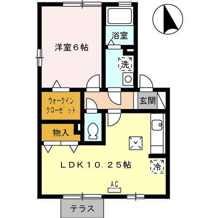 パークハイム柊山(1LDK/1階)の間取り写真