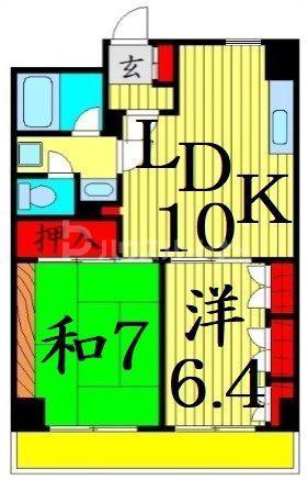 アルモニーコンフォール(2LDK/3階)の間取り写真