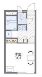 レオパレスインランドシーII(1K/1階)の間取り写真