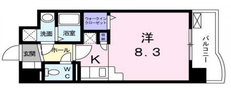 サクラディア(1K/2階)の間取り写真