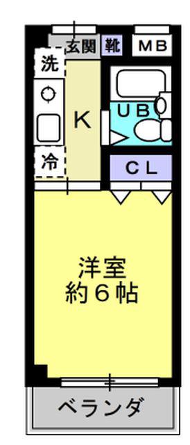 スプリングス日吉(ワンルーム/4階)の間取り写真