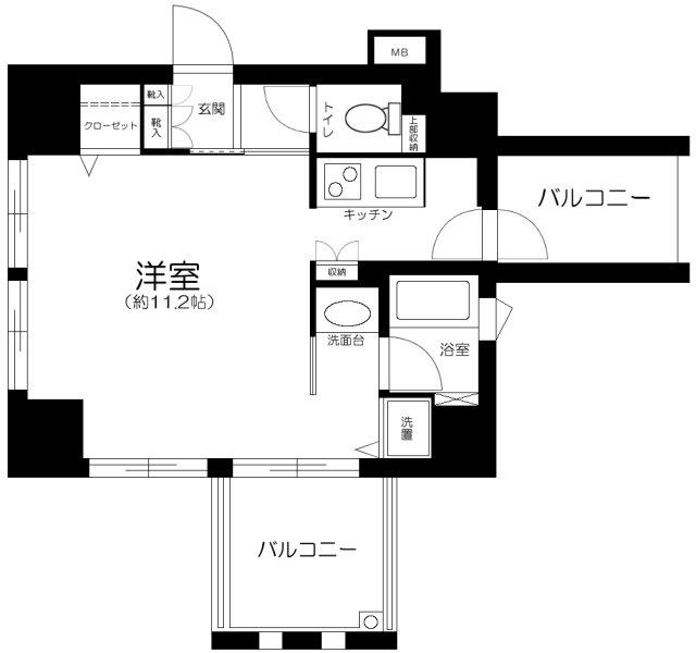 アクシア池袋(ワンルーム/9階)の間取り写真