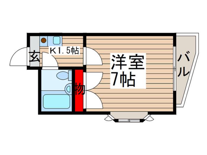 ハニ-第一マンション(1K/2階)の間取り写真