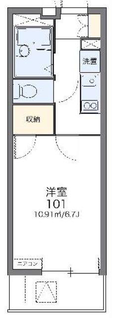 レオパレスゴールド(1K/2階)の間取り写真