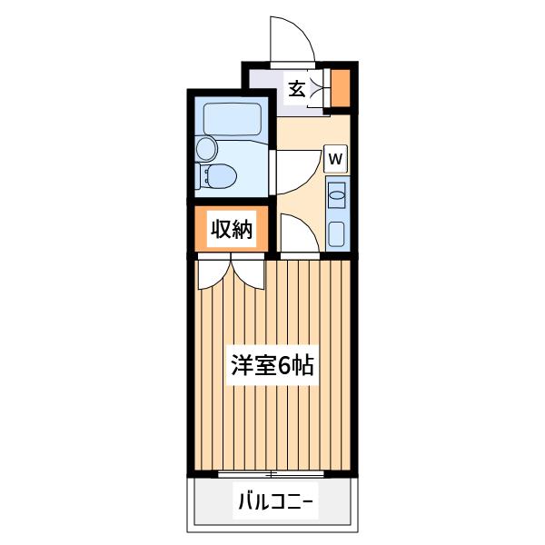 パールシティ川崎(1K/3階)の間取り写真
