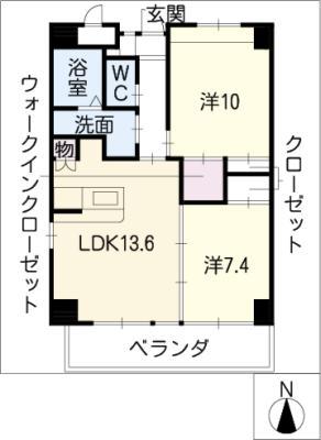 ヴェラーノ マレ(2LDK/2階)の間取り写真