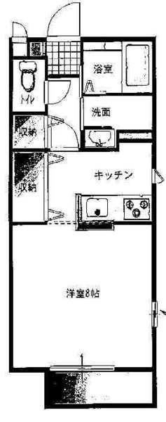 東武日光線 南栗橋駅 徒歩5分 2階建 築18年(1K/2階)の間取り写真