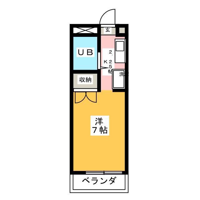 フロンテージ(ワンルーム/2階)の間取り写真