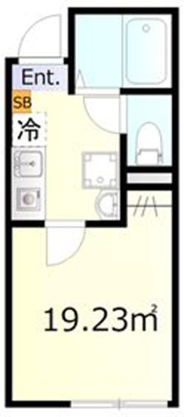 シュテルン蒲田(1K/3階)の間取り写真