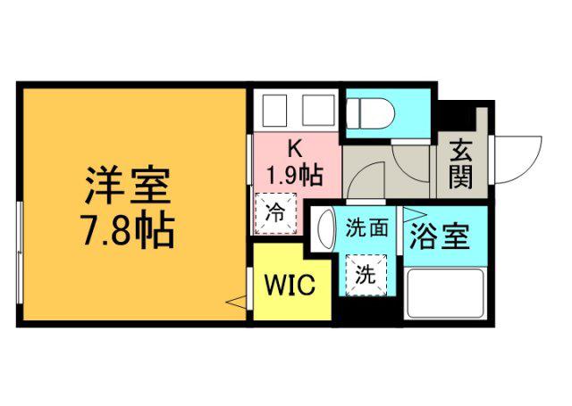 ユアメゾン宇品西(1K/1階)の間取り写真