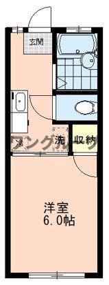 BAUHAUS・B棟(1K/1階)の間取り写真