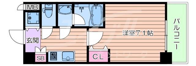 SK RESIDENCES 城北(1K/2階)の間取り写真