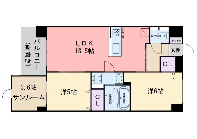 シェルメゾン(2SLDK/6階)の間取り写真