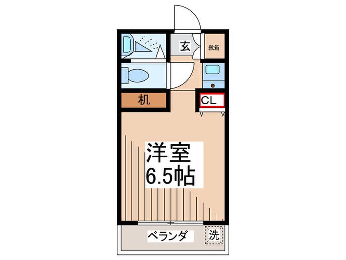 大朋ハイツ(ワンルーム/4階)の間取り写真