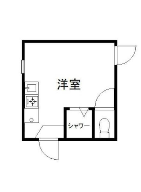 フェリスフロール(ワンルーム/1階)の間取り写真