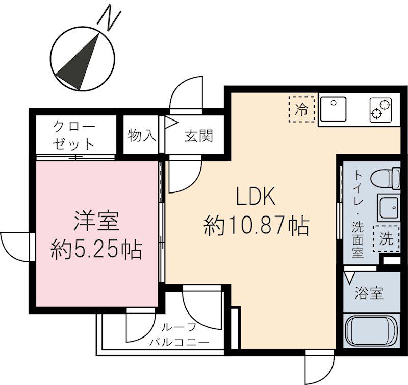 サラスヴァティー(1LDK/3階)の間取り写真