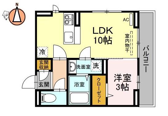 エル・ソル南庄町(1LDK/1階)の間取り写真