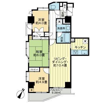 エクメーネ赤羽(3LDK/13階)の間取り写真
