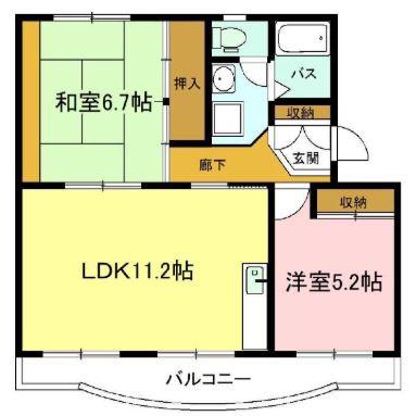 サンハイム(2LDK/1階)の間取り写真