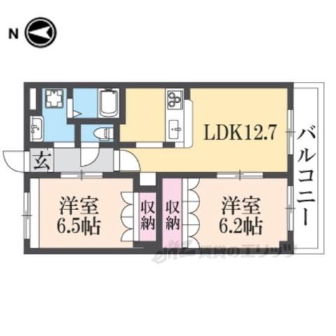 CROSS ROAD(2LDK/3階)の間取り写真