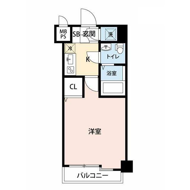 ディム三宿(1K/3階)の間取り写真