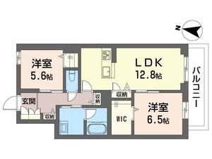 エスフォート(2LDK/2階)の間取り写真