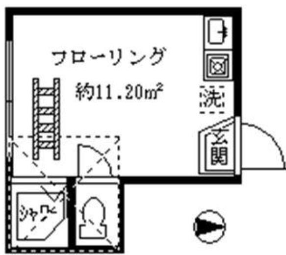 フェリスグランデ(ワンルーム/1階)の間取り写真