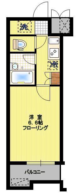 ルーブル練馬(1K/3階)の間取り写真
