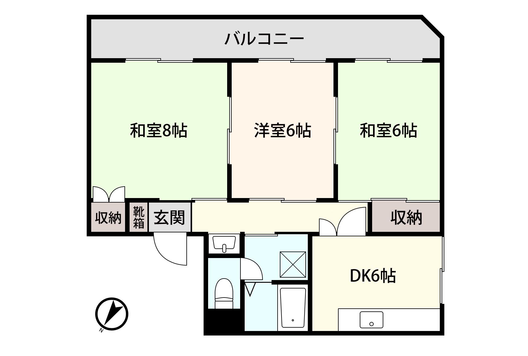 アシストグレースマンション(3K/3階)の間取り写真