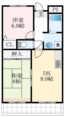 PREMIER21(2DK/2階)の間取り写真